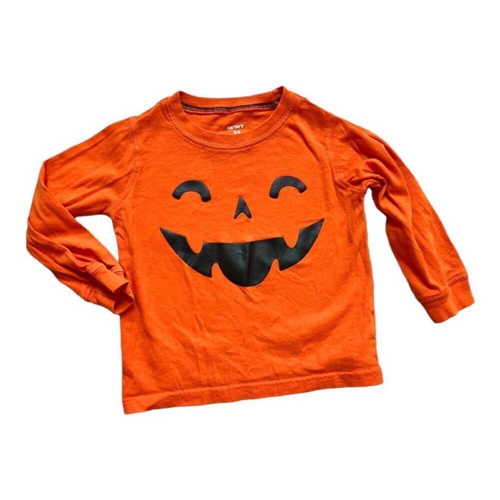 Unisex Boys Baby Carters Halloween Pumpkin Jack o Lanten Graphic Tee - Sz 24 mo